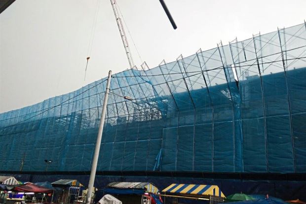 Uso della rete di sicurezza delle costruzioni