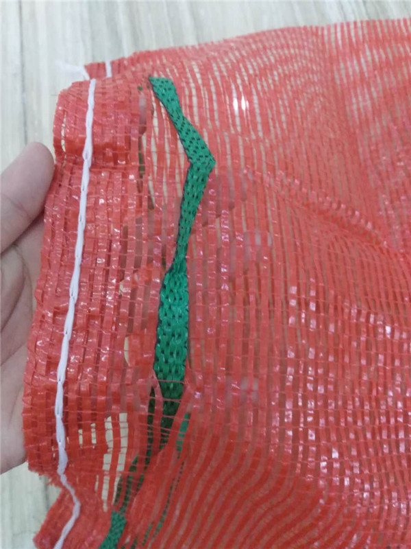 Borsa a rete in rete di plastica rossa HDPE vergine per patate