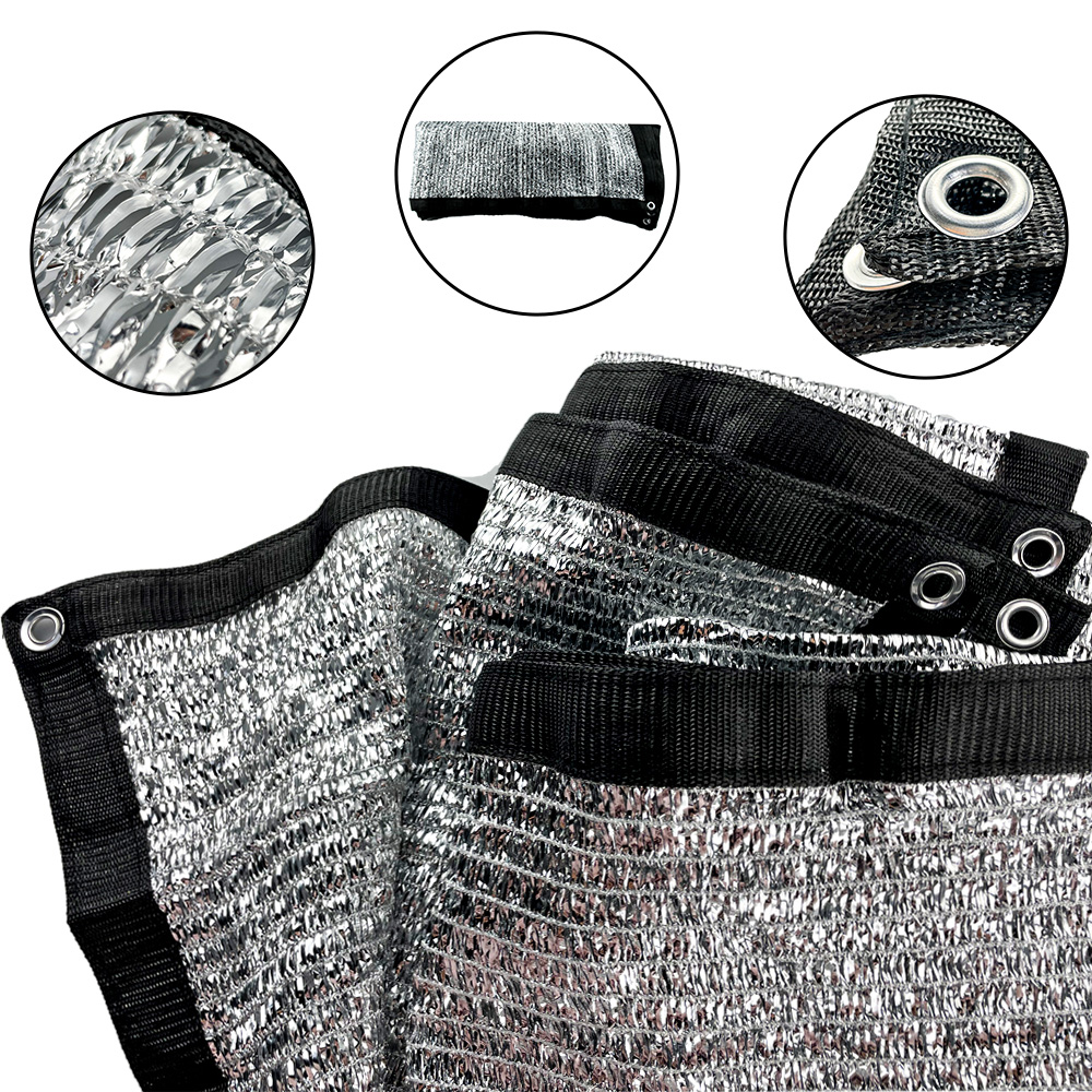 UV Silver in tessuto in alluminio in alluminio tessuto in rete da sole rete per auto