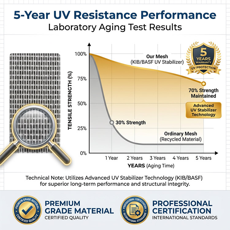 Rete anti-insetti con protezione UV