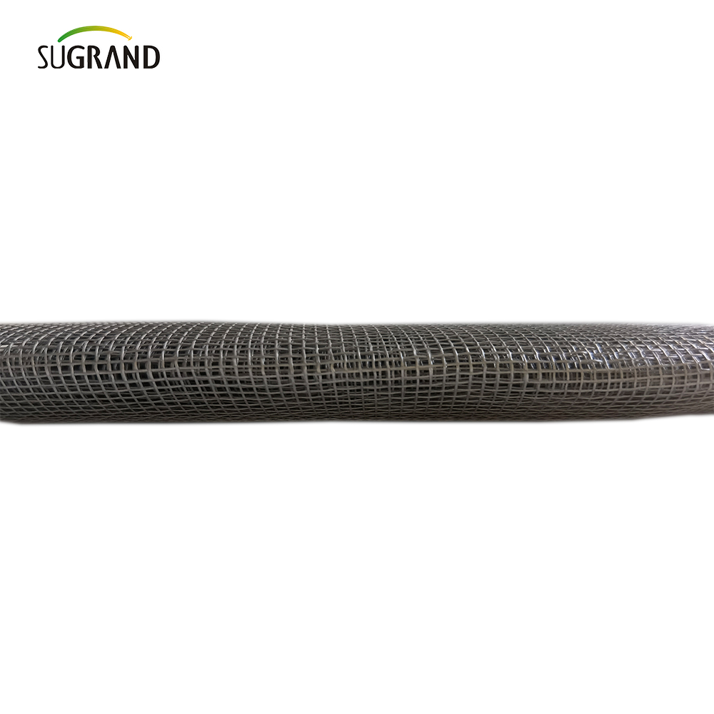 PVC rivestimento in fibra di vetro grigia in PVC Rolto di rete per reti per reti.
