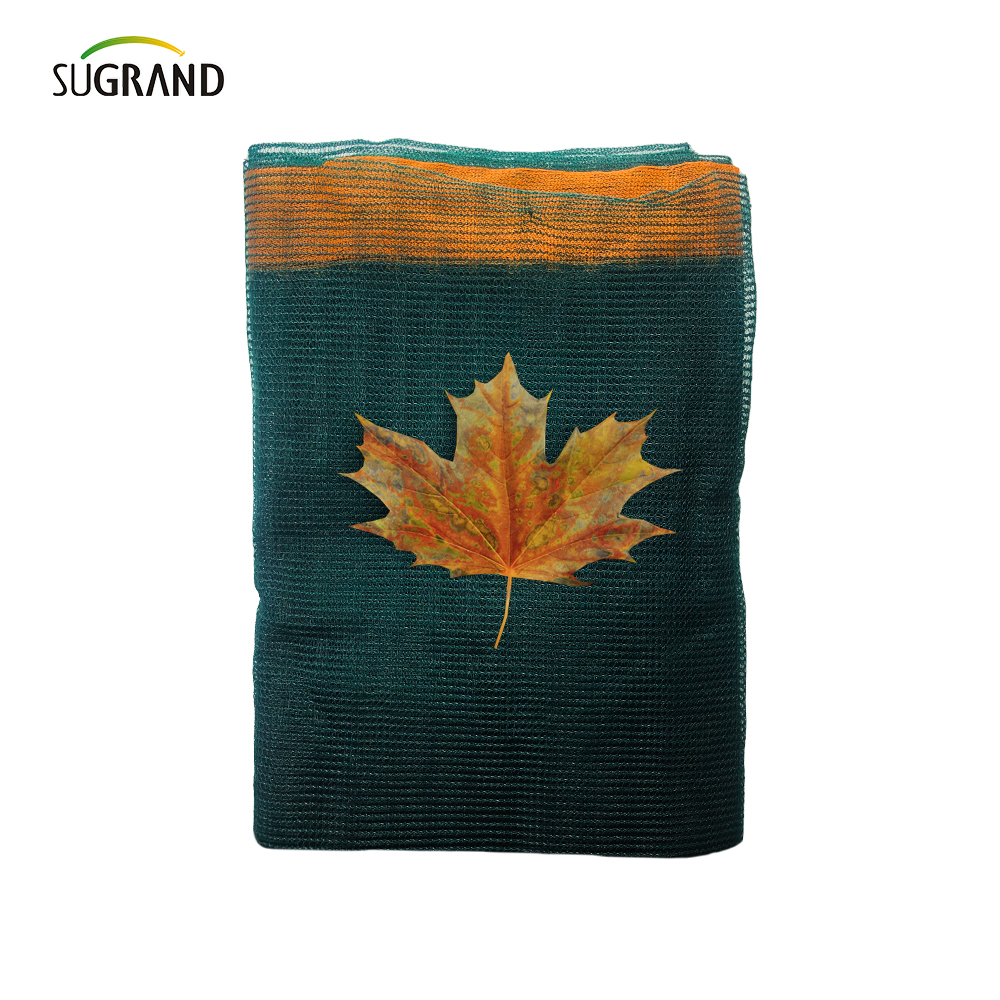 Orchard Fruit Tree Mono Triangle 90GSM Rete verde oliva e arancione 