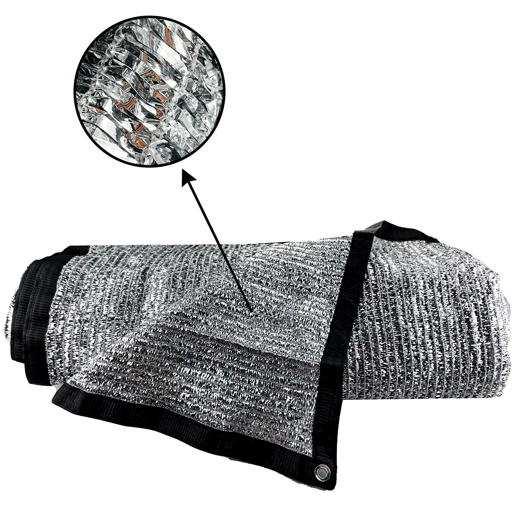 UV Silver in tessuto in alluminio in alluminio tessuto in rete da sole rete per auto