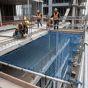 Rete di sicurezza per costruzioni in HDPE resistente per la protezione anticaduta