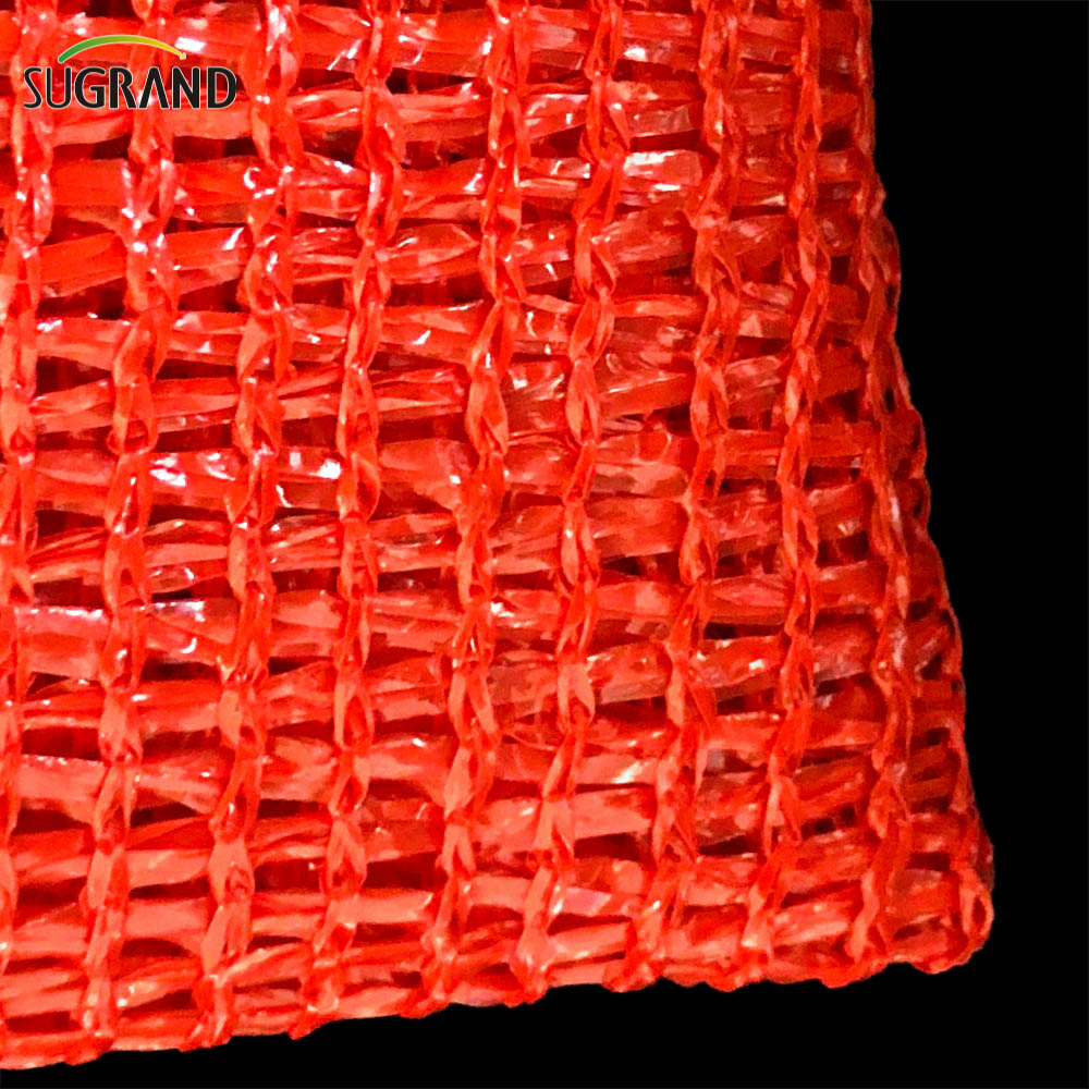 Nastro da 38 g/m² Rete parasole in HDPE rossa a due aghi 