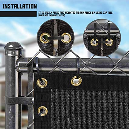 Black Fence Privacy Schermo parabrezza Blocco UV Blocco Schermo Copertina Fence Net