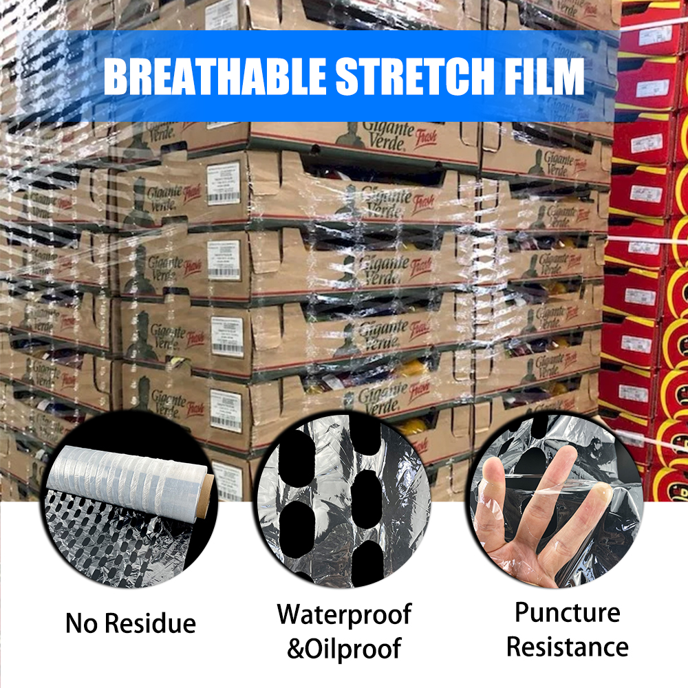 Film wrap e allungamento ventilato pellicola traspirante per l'imballaggio di pallet