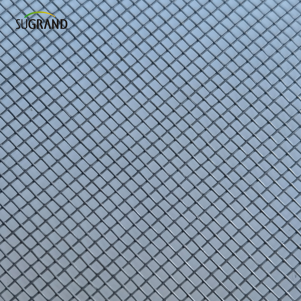 PVC rivestimento in fibra di vetro grigia in PVC Rolto di rete per reti per reti.