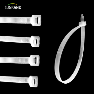 Cravatte per cavi in ​​nylon di colore bianco nero cravatte zip in plastica