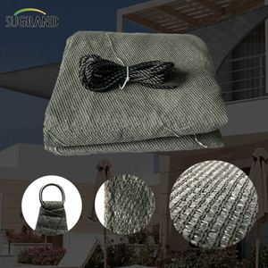 HDPE Outdoor Sun Shade Sails Balcony Shade Vason con lampada 