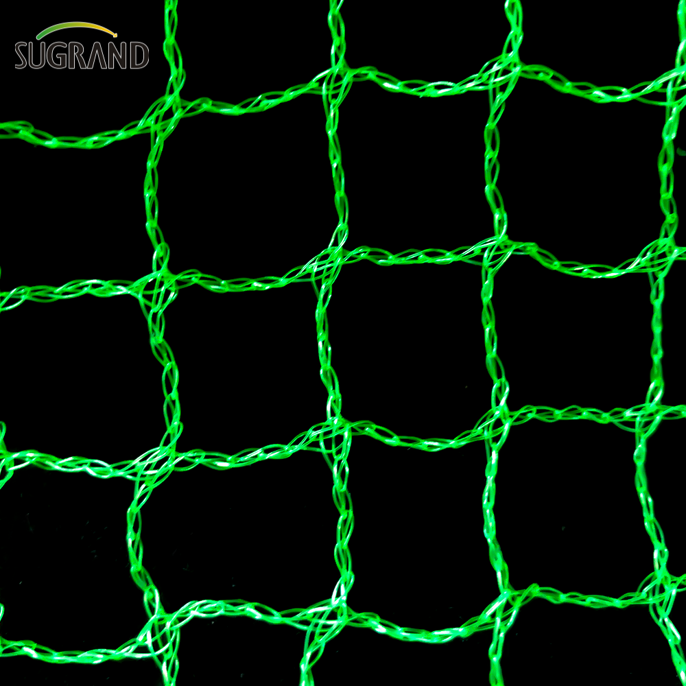 Net di uccelli verdi intrecciati da 10 mm-30 mm per catturare la rete degli uccelli