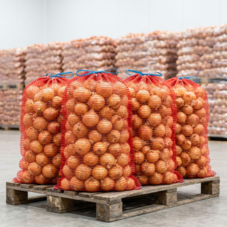 Borsa Leno all'ingrosso Borsa per cipolla Borsa a rete per patate