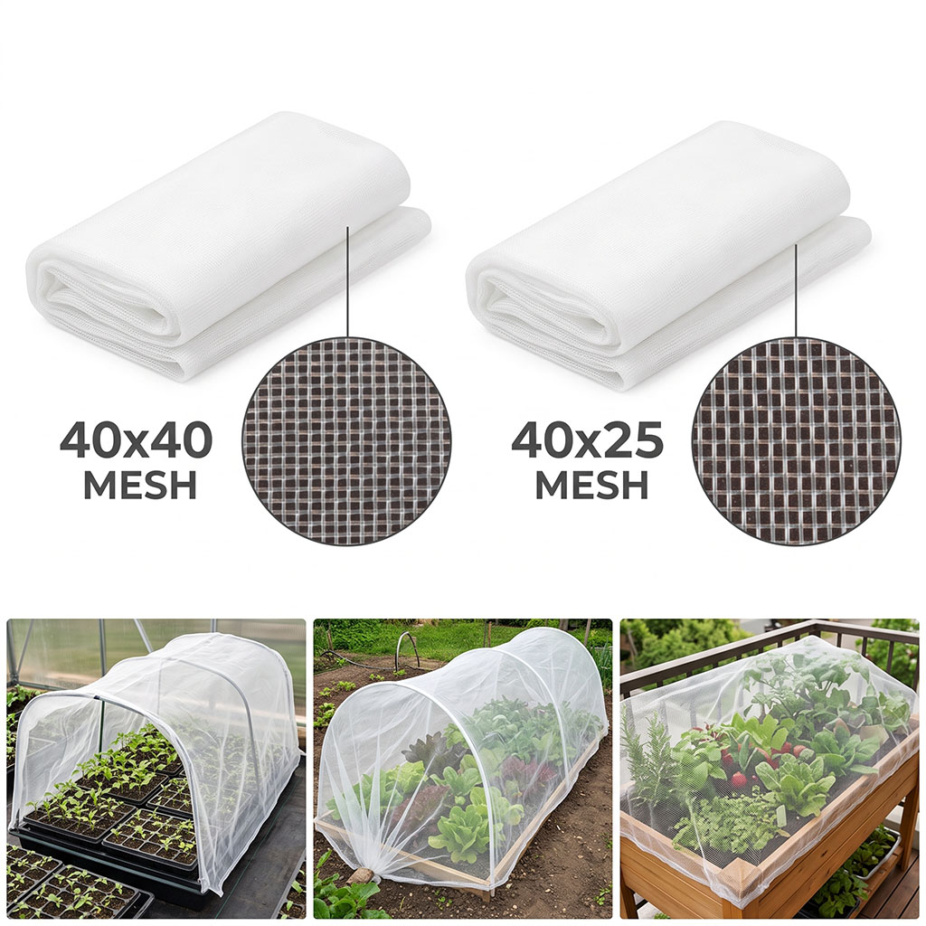 Rete anti-insetti in HDPE 40 Mesh per ortaggi in serra